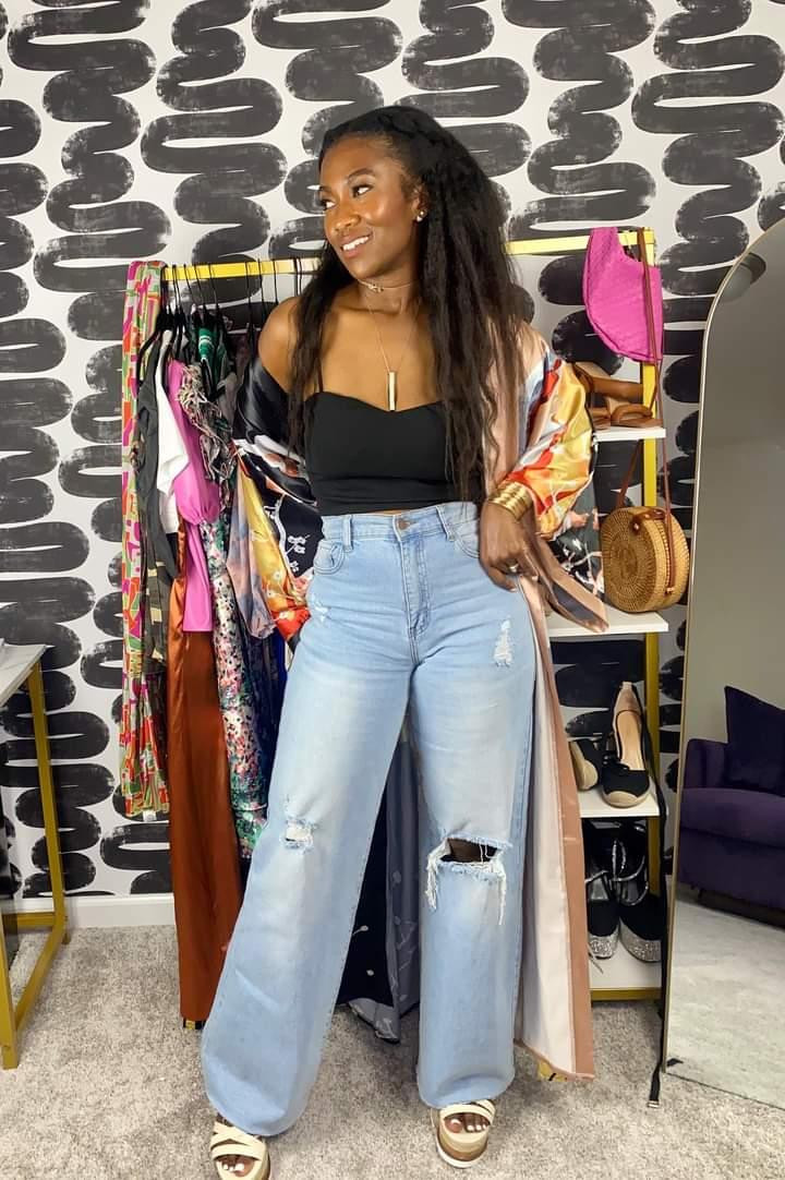 90's Wideleg Denim | Light Wash - Noir Envy Boutique