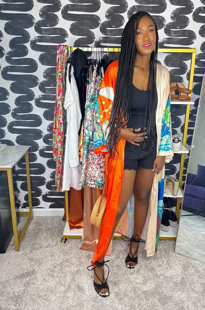 Kimono Maxi Cardigan | Orange - Noir Envy Boutique