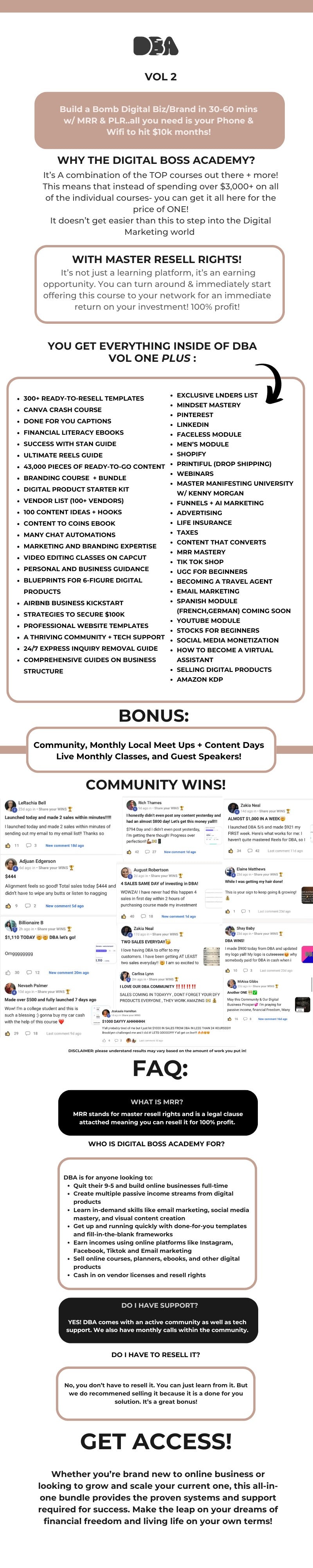 Digital Boss Academy Volume 1 & 2: Master Resell Rights (MRR)