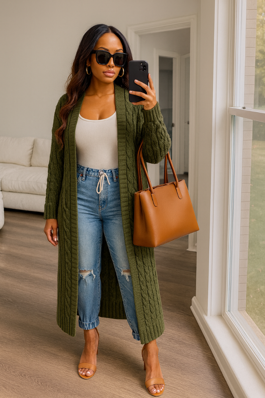 High Waist Denim Jogger