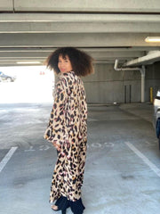Kimono Maxi Cardigan | Leopard - Noir Envy Boutique