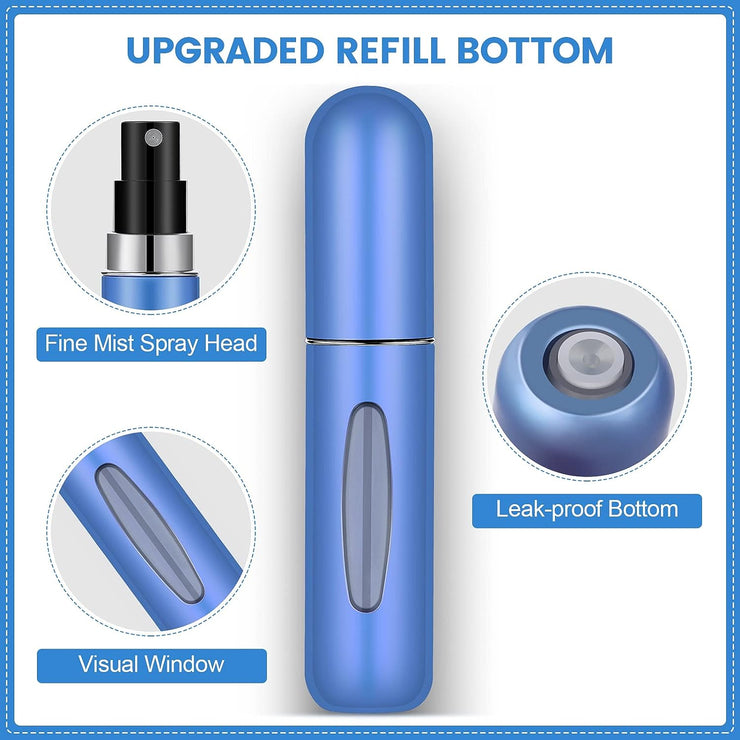 Perfume Travel Refillable Spray Bottle Atomizer | 6 pack 5ml/0.2oz - Noir Envy Boutique