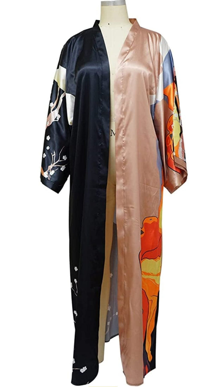 Kimono Maxi Cardigan| Black - Noir Envy Boutique