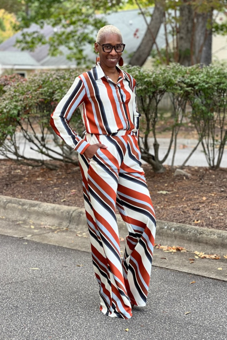 Striped Pant Set - Noir Envy Boutique