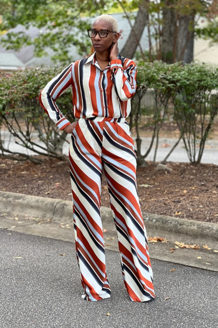 Striped Pant Set - Noir Envy Boutique