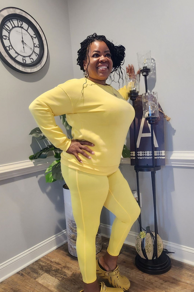 Sweatshirt & Legging Set | Yellow - Noir Envy Boutique