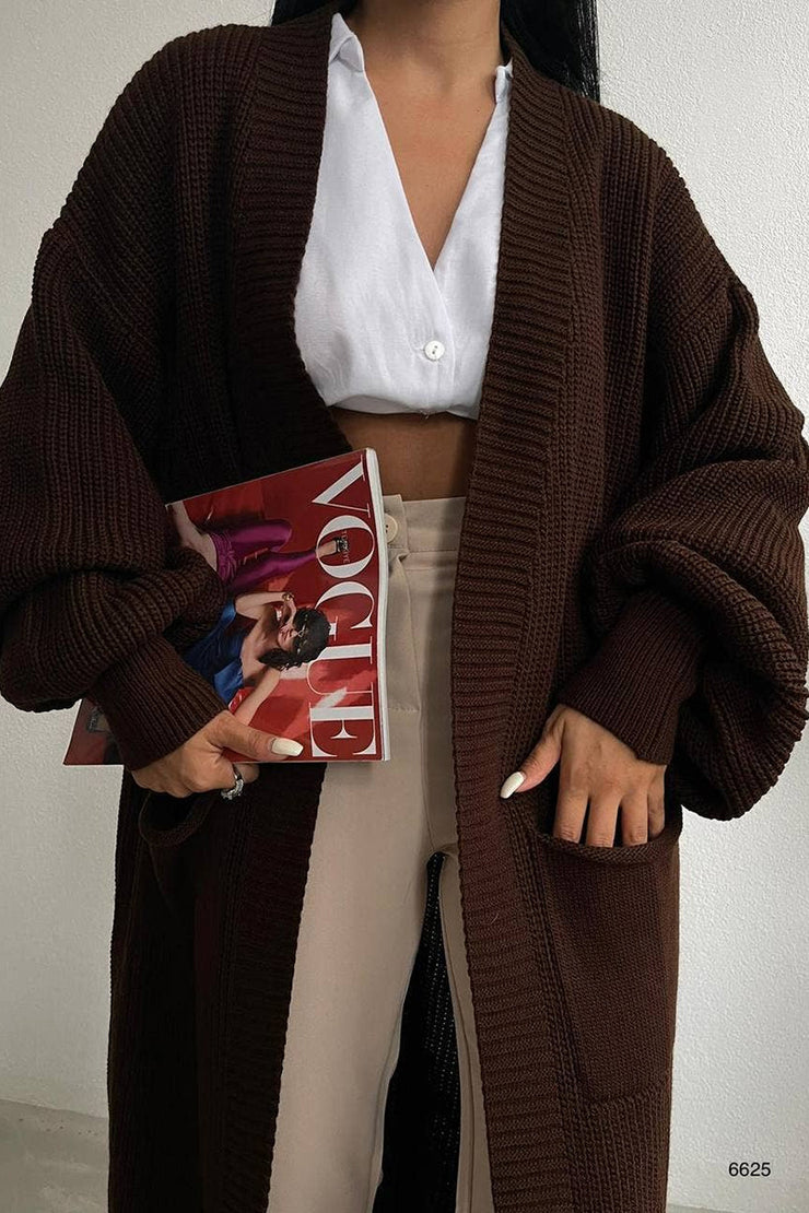 Maxi Cardigan | Brown - Noir Envy Boutique