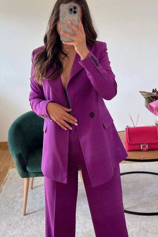 Purple Blazer Set