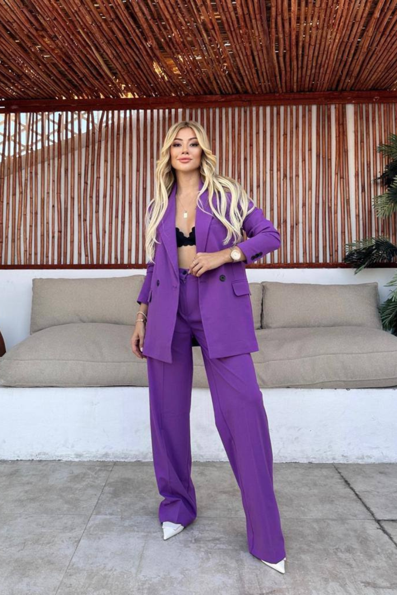 Purple Blazer Set