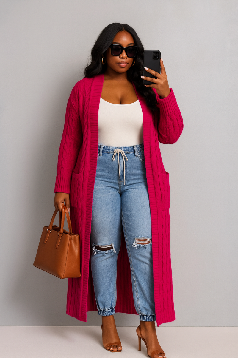 High Waist Denim Jogger