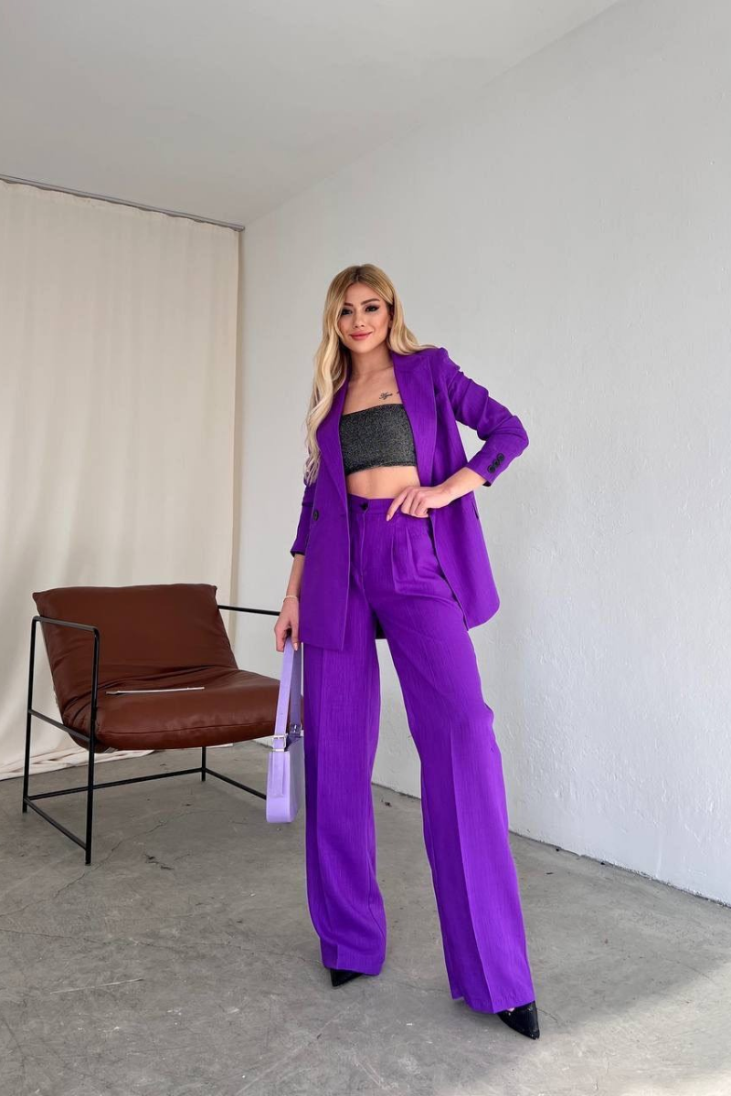 Purple Blazer Set