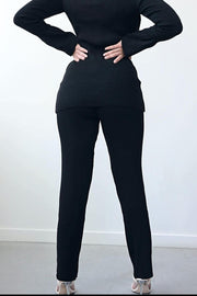 Ribbed Knit Pant Set | Black - Noir Envy Boutique