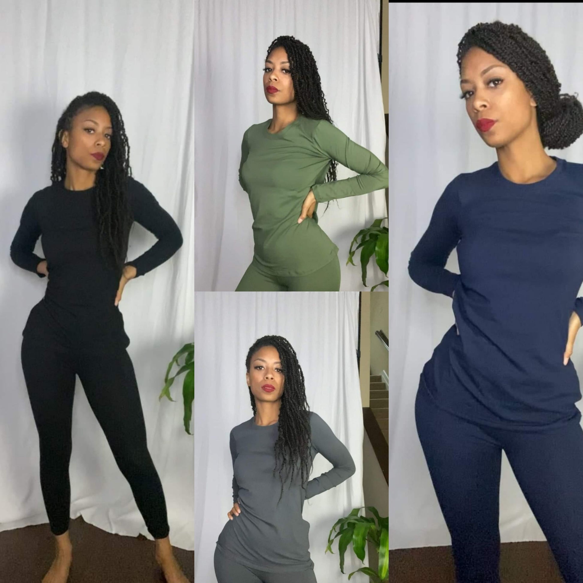 Round Neck Cotton Legging Set | Multiple Colors - Noir Envy Boutique