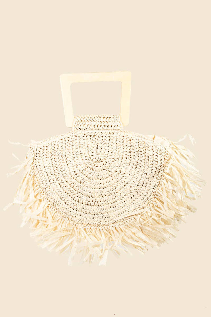 Woven Fringe Tote - Noir Envy Boutique