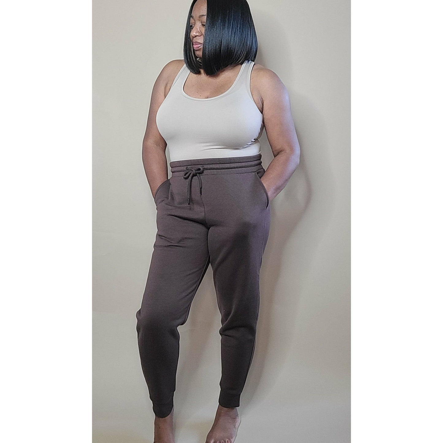 Brown Jogger Sweatpants w/Pockets (8 colors) - Noir Envy Boutique