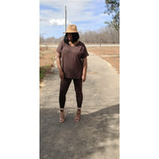 V- Neck Legging Set | Chocolate - Noir Envy Boutique