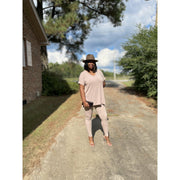 V- Neck Legging Set | Ash Mocha - Noir Envy Boutique