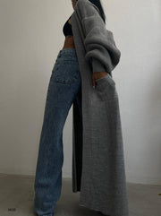 Maxi Cardigan | Grey - Noir Envy Boutique