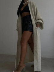 Maxi Cardigan | Beige - Noir Envy Boutique