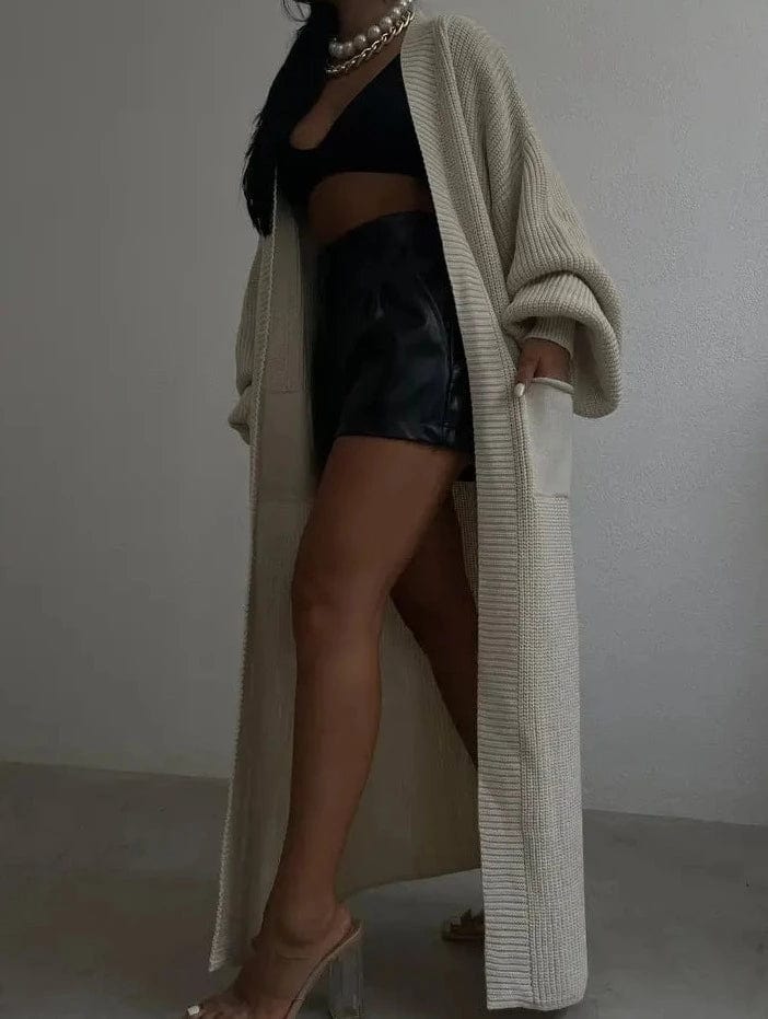 Maxi Cardigan | Beige - Noir Envy Boutique